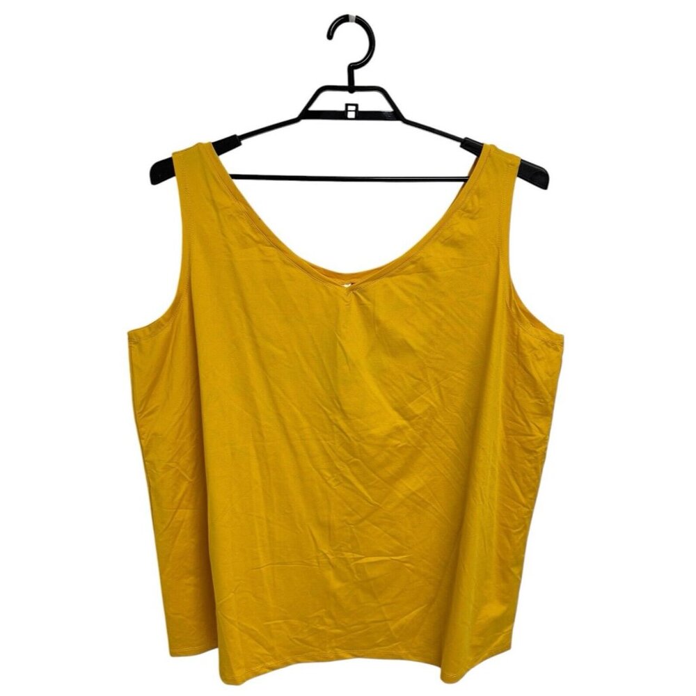 Avenue women's reversible sleeveless tank top yellow size 26/28
